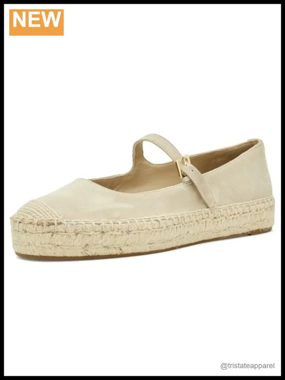 Suede Mary Jane Espadrille Platform Buckle Strap Low Top Shoe